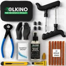 OLKINO 12-in-1 Tubeless Tyre Puncture Repair Kit